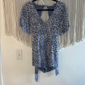 Abercrombie & Fitch Blue Floral Blouse/ l